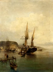Gezicht op de haven